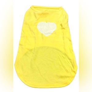 MIRAGE Pet Chevron Heart Screen Print Dog Shirt Yellow - 3XL